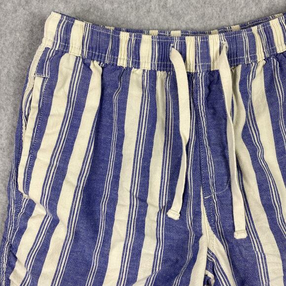 Katin Shorts Mens S Blue White Striped Cotton Linen Relaxed Short - Picture 2 of 7